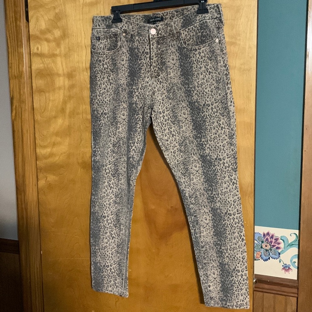 DEAR JOHN leopard high waisted skinny jeans
